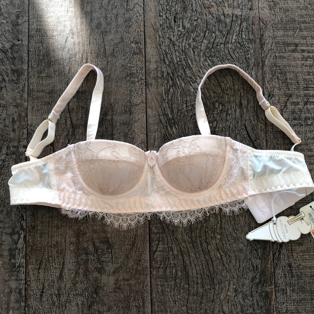 Mimi Holiday Demi lace bra in pale pink size 32B S